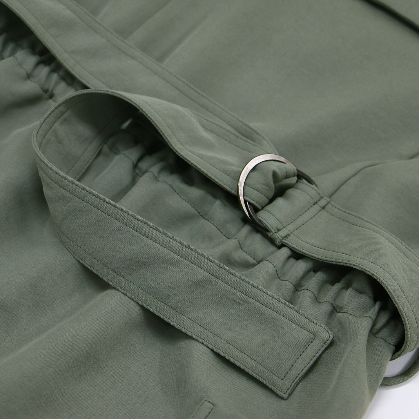 24秋冬 ストレッチ サテン ドレス / ジャンパースカート ワンピース ミディ丈 ウエストリボン