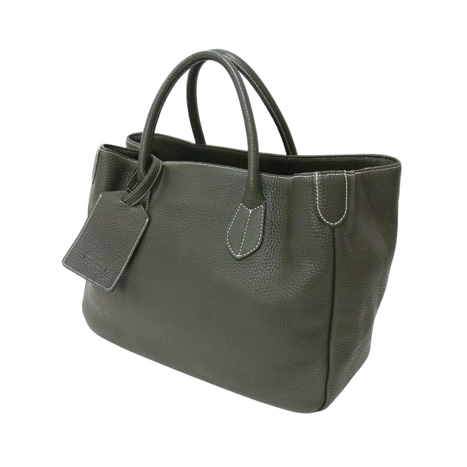 A.D.M.J ハンドバッグ 紙タグ付き未使用 ADMJ ハンドバッグ シボ革 黒