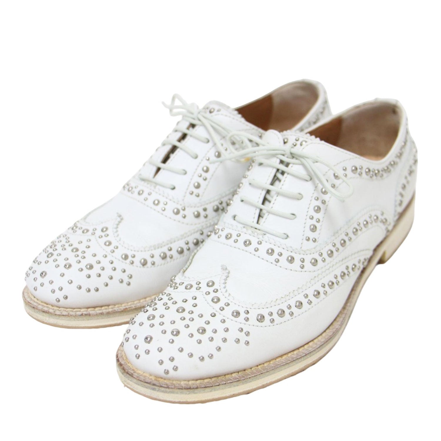 チャーチ church's レースアップシューズ スタッズ 黒 ブラック