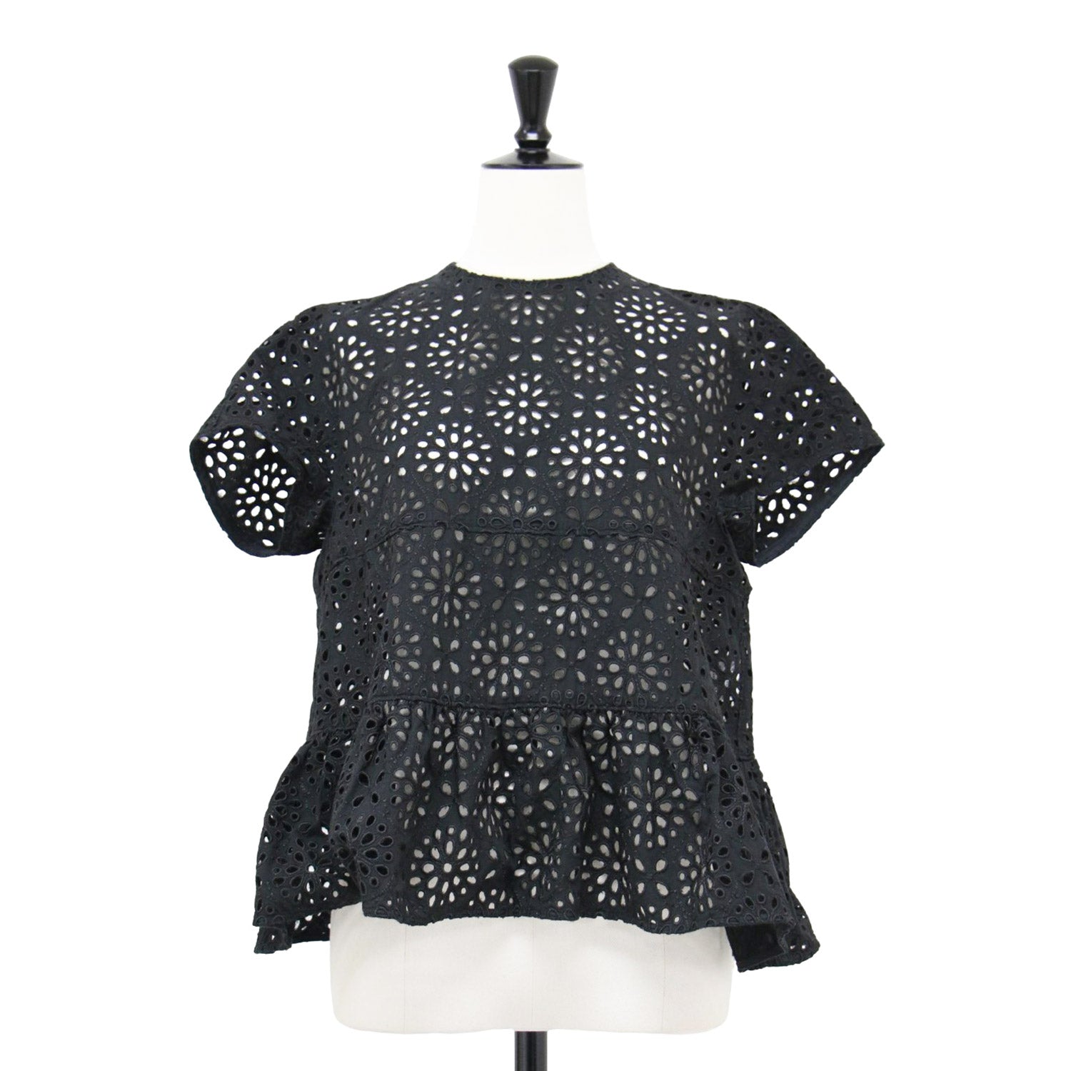 TOMORROWLAND】サークルフラワーエンブロイダリー ティアードブラウス