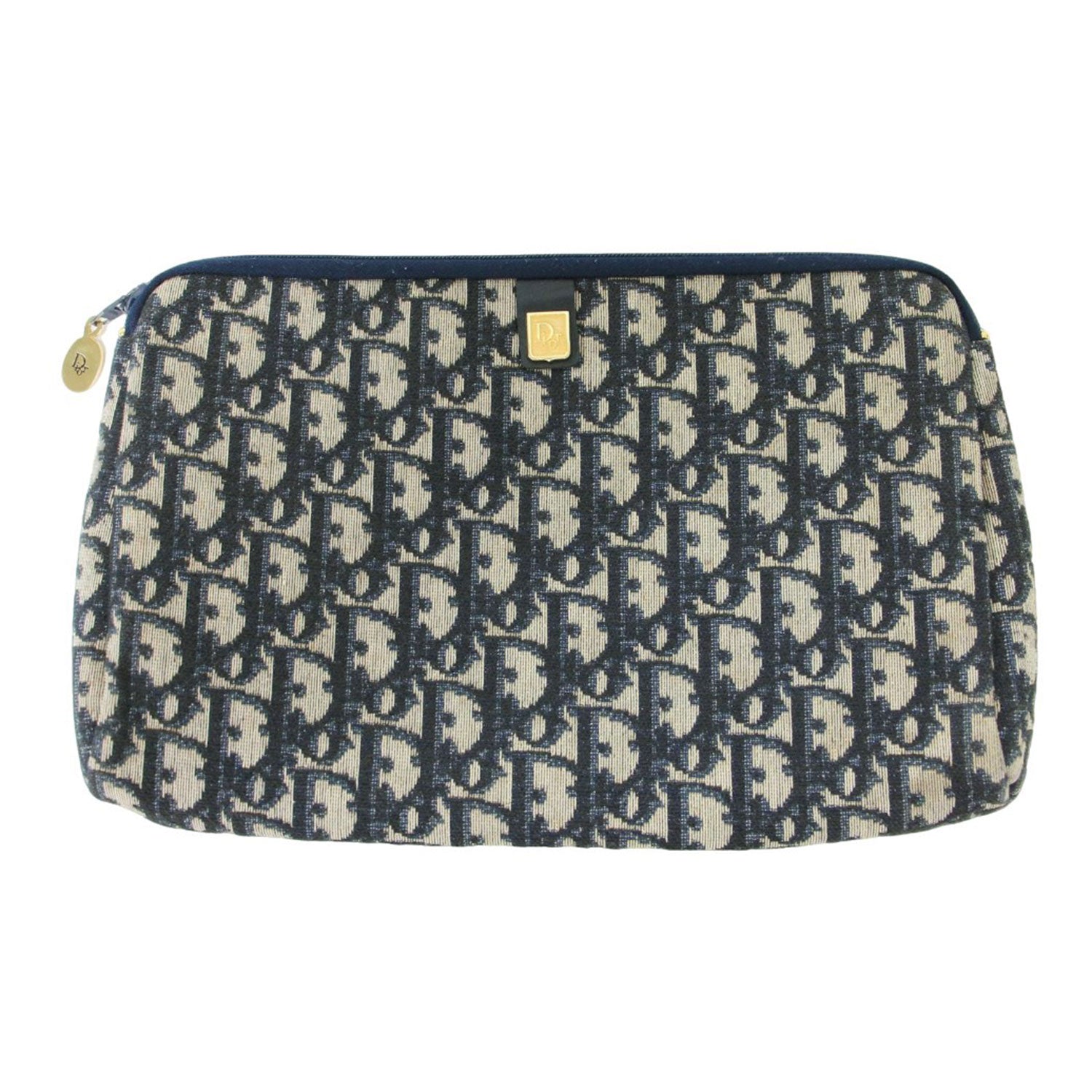 DIOR クリスチャンディオール トロッター クラッチバッグ 紺 ネイビー