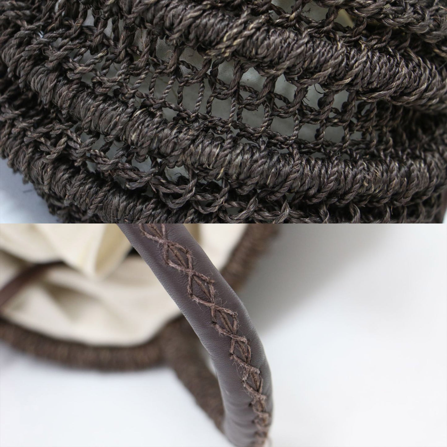 ミニ マルシェ かごバッグ / ハンドバッグ ワンハンドル 巾着 タッセル