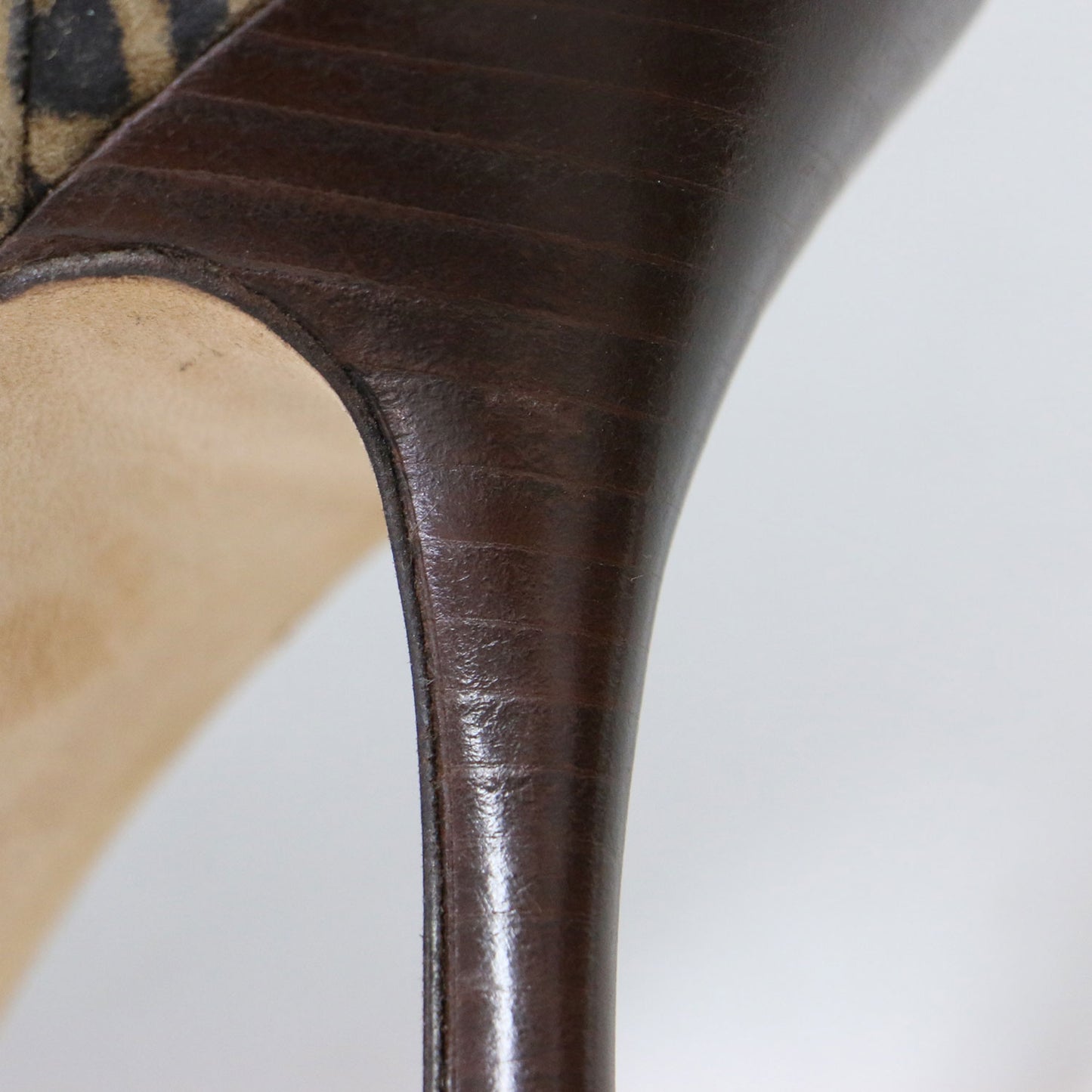 レオパード ピンヒール ショートブーツ / ブーティ― ポインテッドトゥ ハイヒール ヒョウ柄