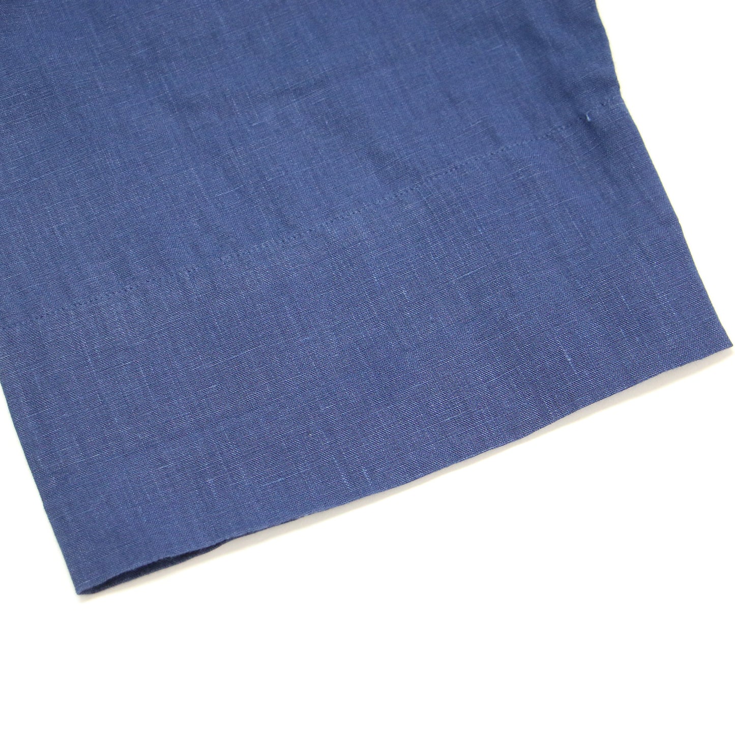 リネン 七分袖 シャツ ワンピース / SHIRTING LINEN DRESS ミディ丈 タック Aライン