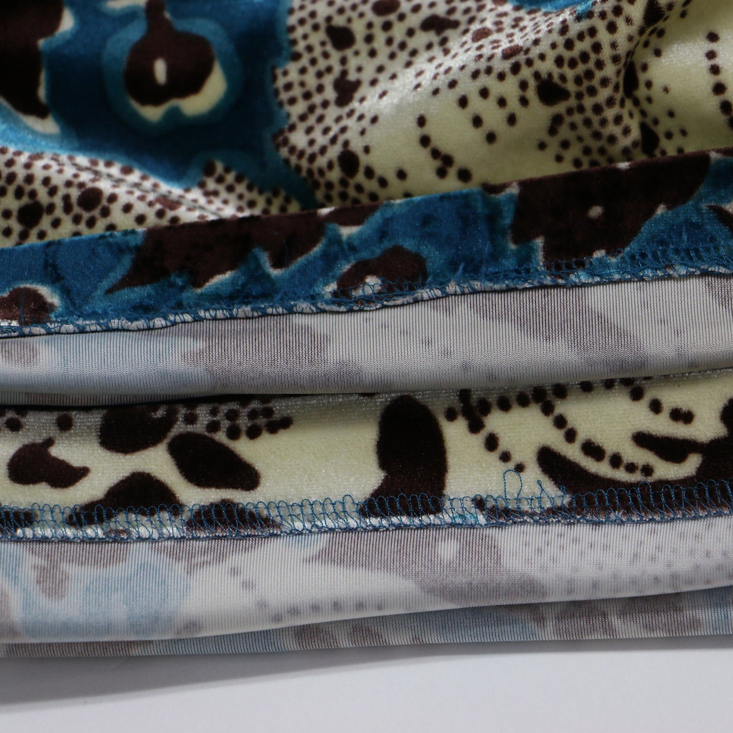 22秋冬 ブライトベロアプリント ナローパンツ / ワイドパンツ ウエストゴム 総柄 フレア