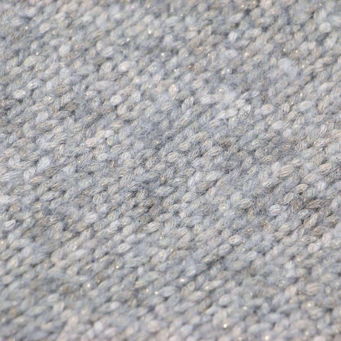 24秋冬 ラメ ニット プルオーバー / 7分袖 ハイネック コンパクト コットン ウール アルパカ