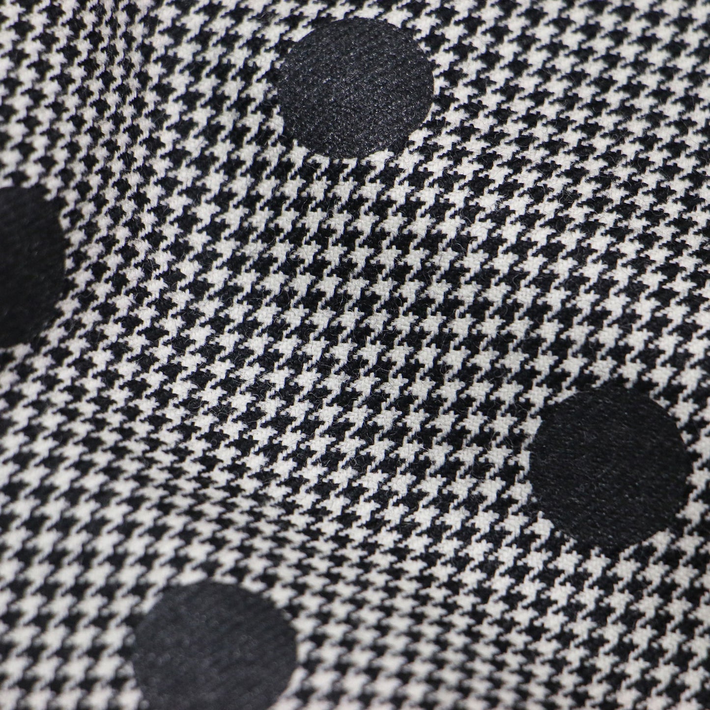 千鳥柄 ドット フレア ハーフパンツ / ワイドパンツ ミディ丈 タック ウエストゴム ウール