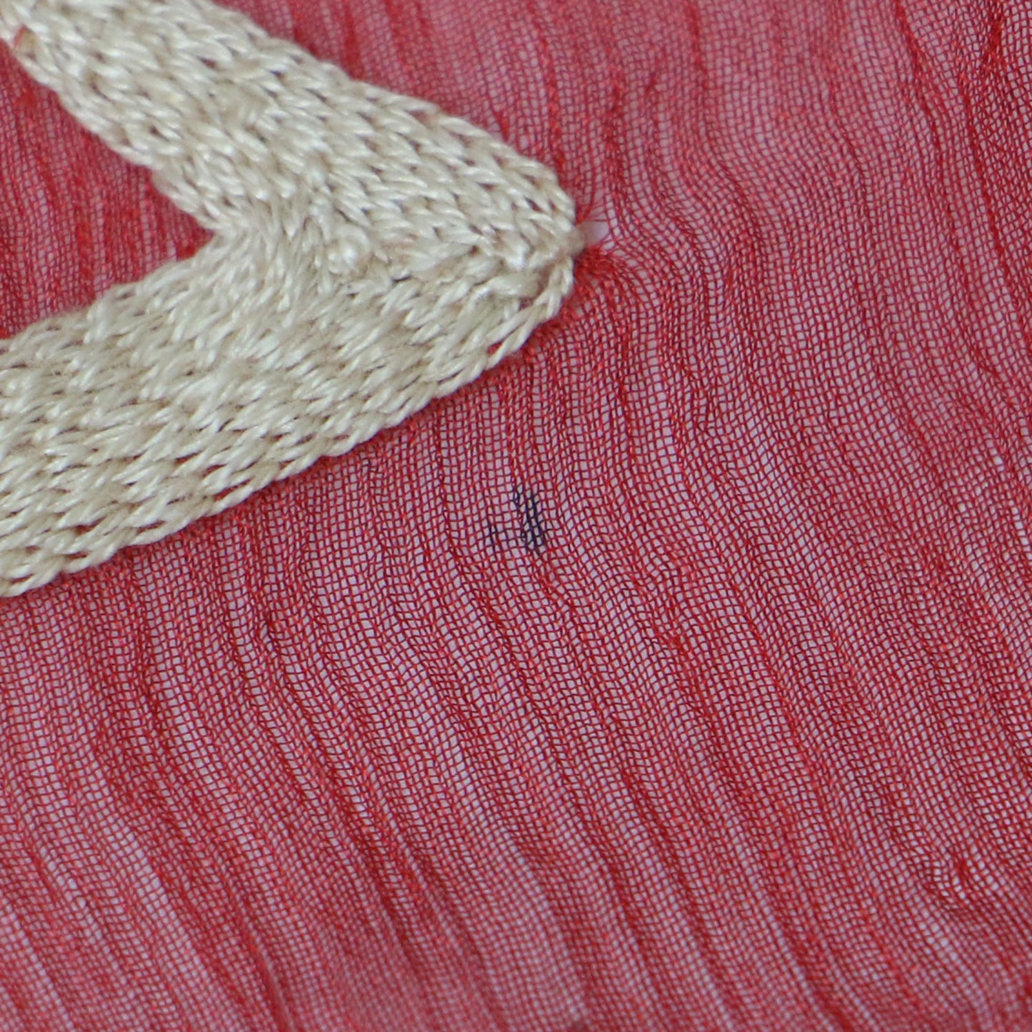 ロゴ 刺繍 フリンジ 大判 ストール / シルク ヴィンテージ オリエンタル柄 ボタニカル モチーフ