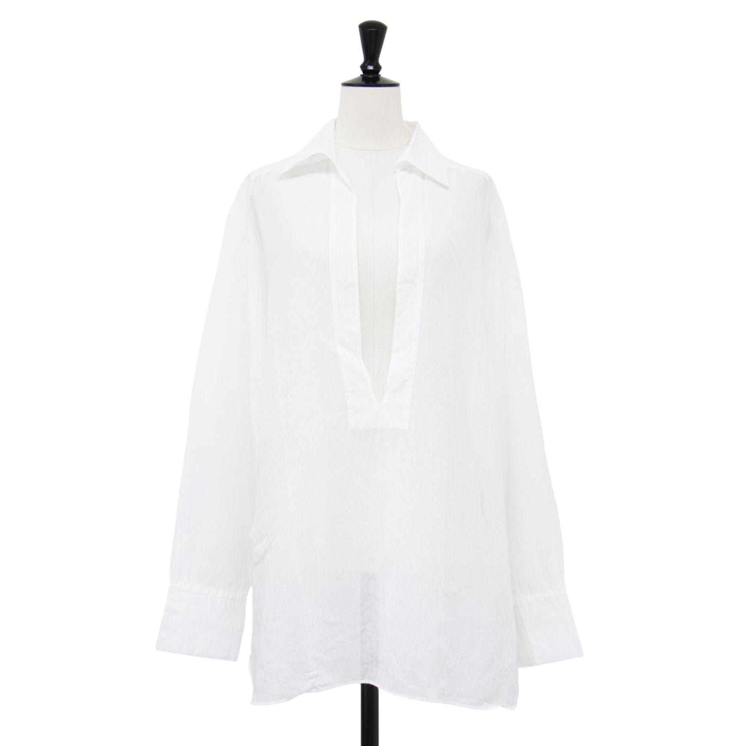 RIAM 25春夏 シャドウストライプ シャツ / ブラウス 長袖 V