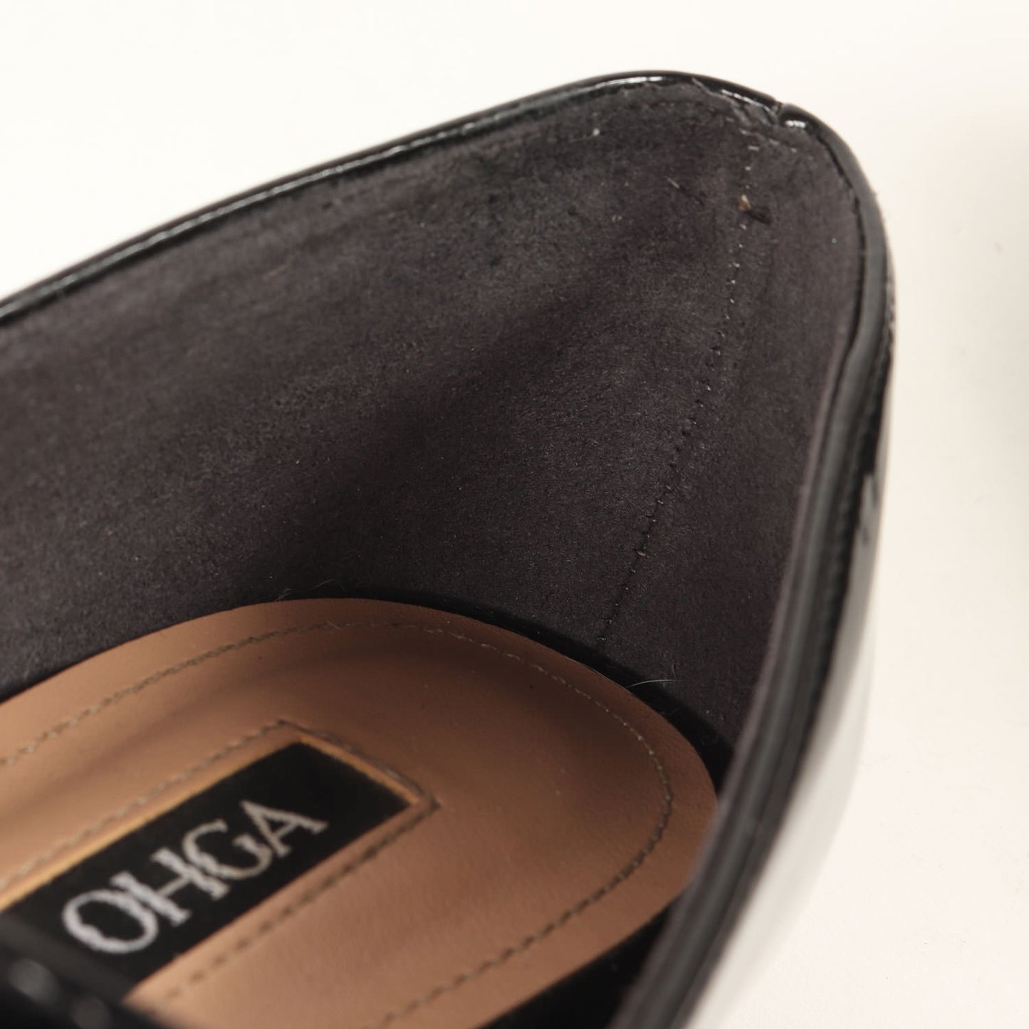 エナメル レザー ダブルストラップ パンプス / バレエシューズ フラット ポインテッドトゥ パテント