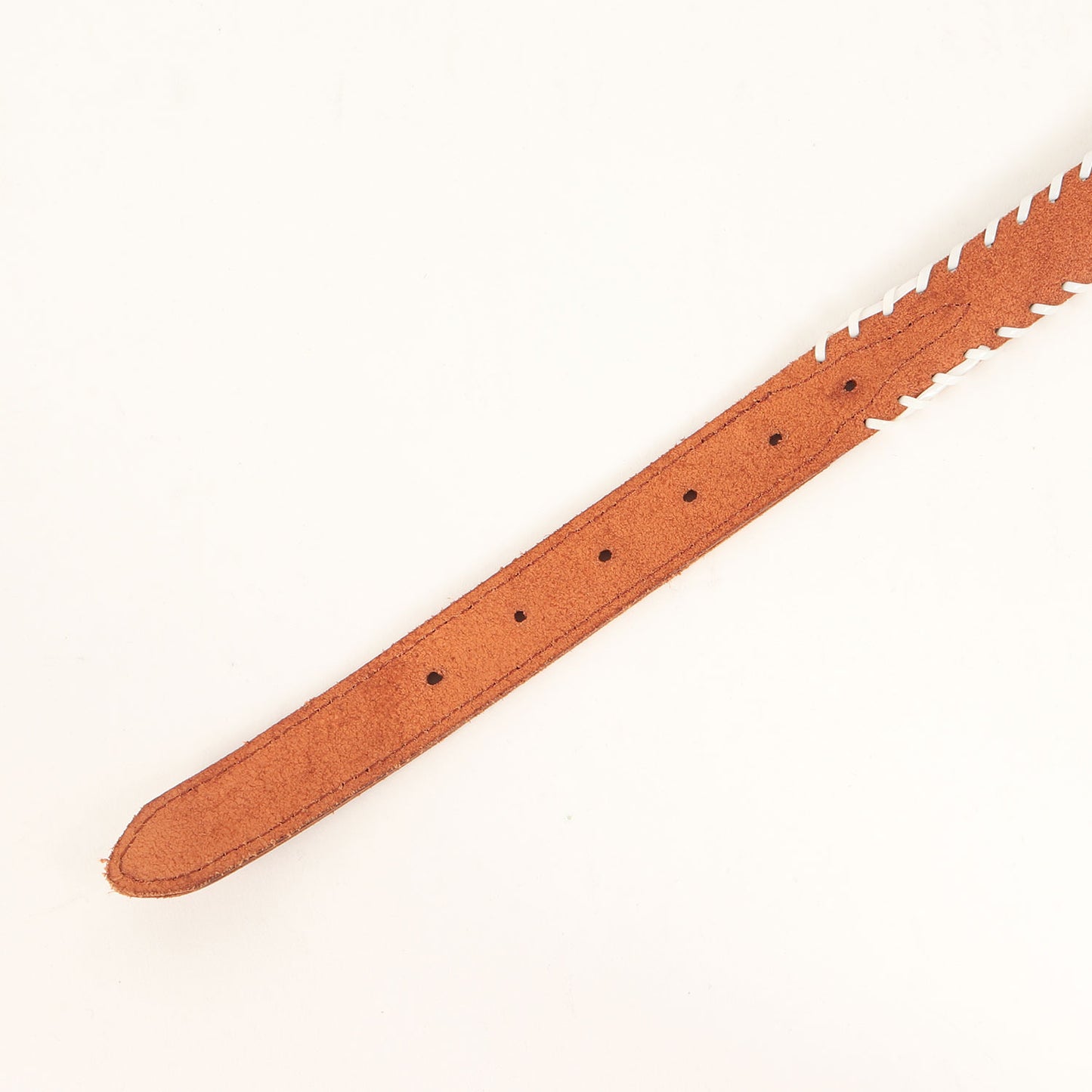 23秋冬 ビーズ レザー ベルト / ロゴ ネイティブ柄 ステッチ 刺繍