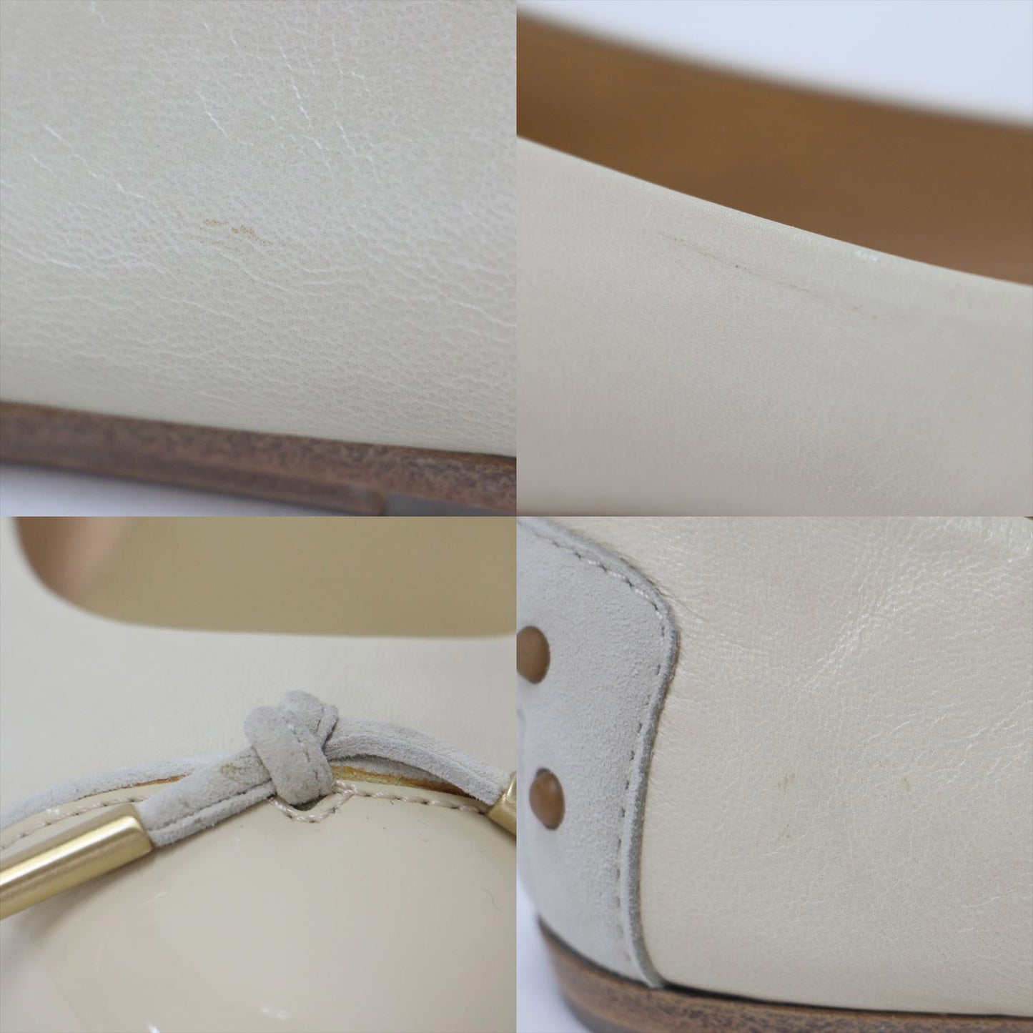 レザー バレエシューズ / パンプス ラウンドトゥ フラット リボン