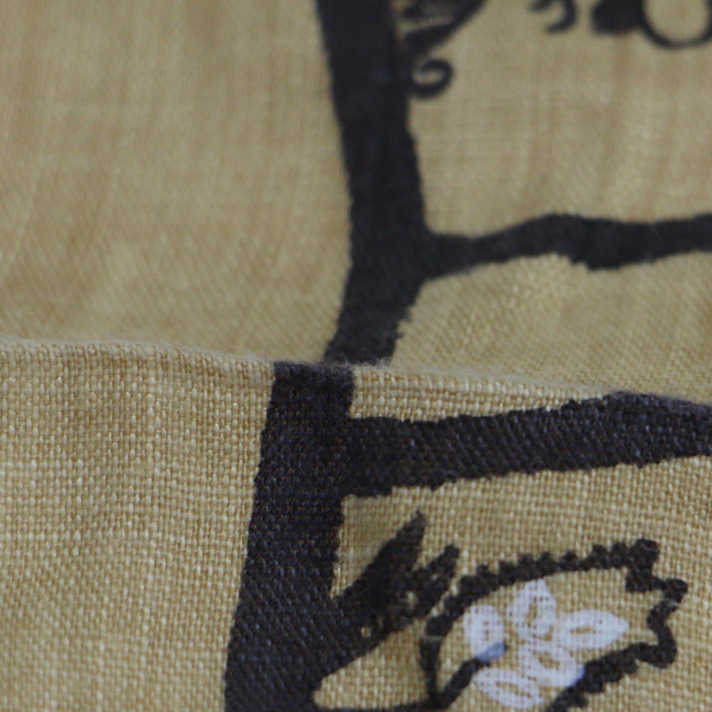 格子 フラワープリント バンダナ / スカーフ 長方形 ロゴ