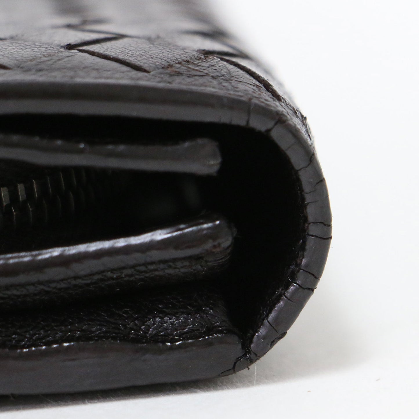 イントレチャート ロング ウォレット / 長財布 クラシック 編み込み レザー