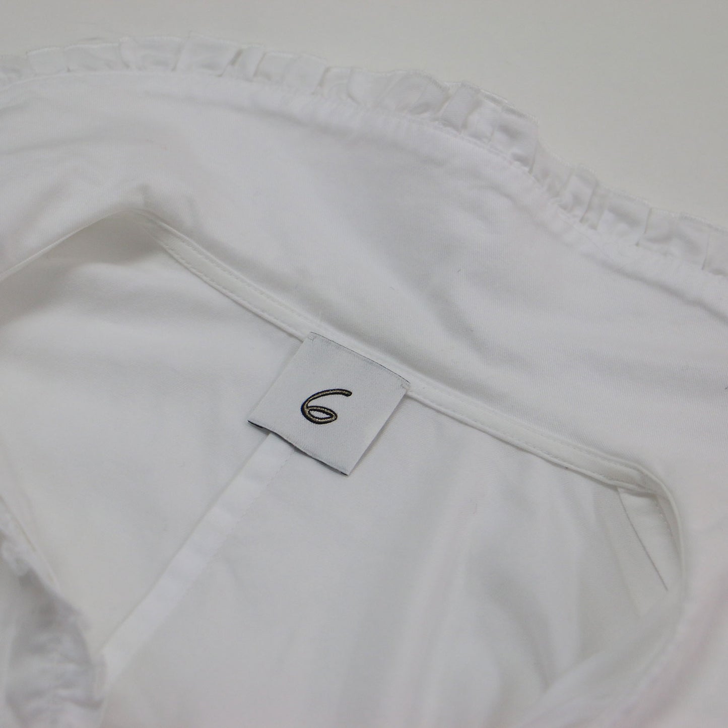 21秋冬 コットン フリル カラー シャツ / COTTON FRILL COLLAR SHIRT ブラウス 長袖 ボタンダウン 比翼ボタン ウォッシャブル