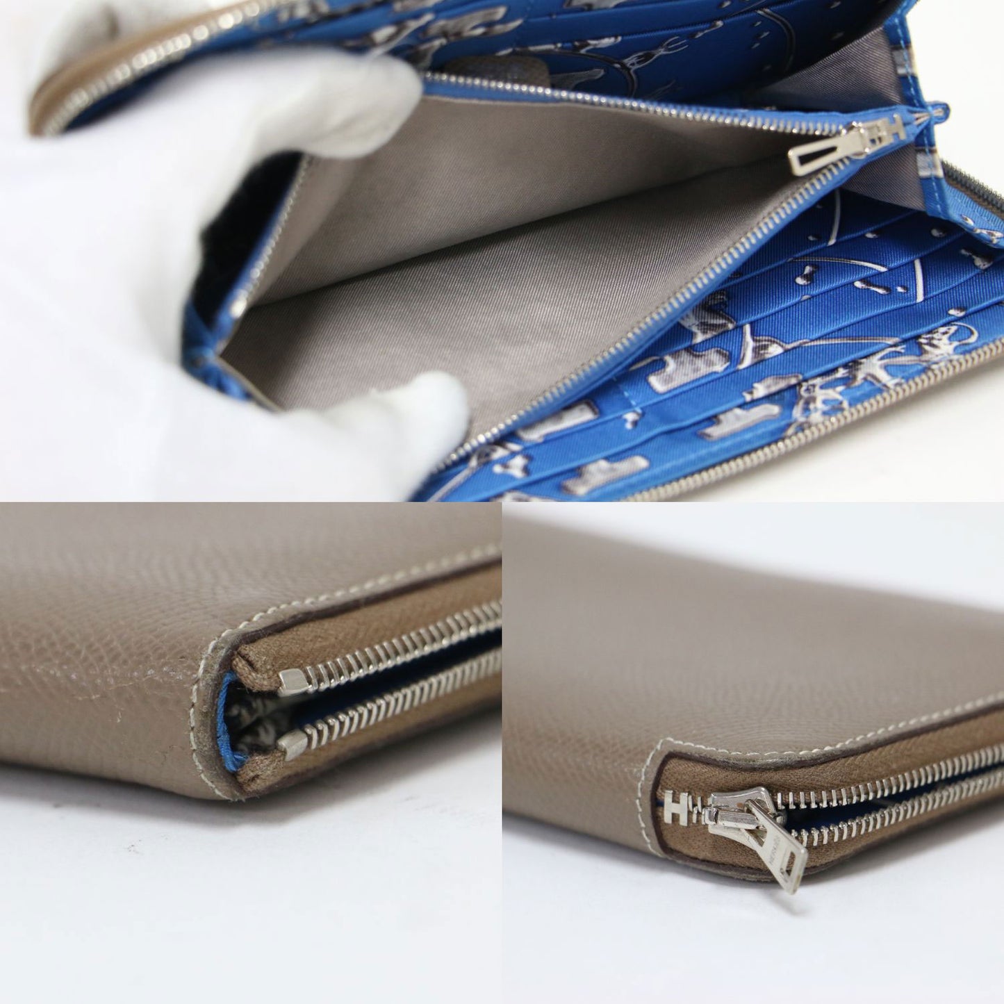 アザップ ロング シルクイン ウォレット ヴォーエプソン / 長財布 ラウンドジップ シルバー金具