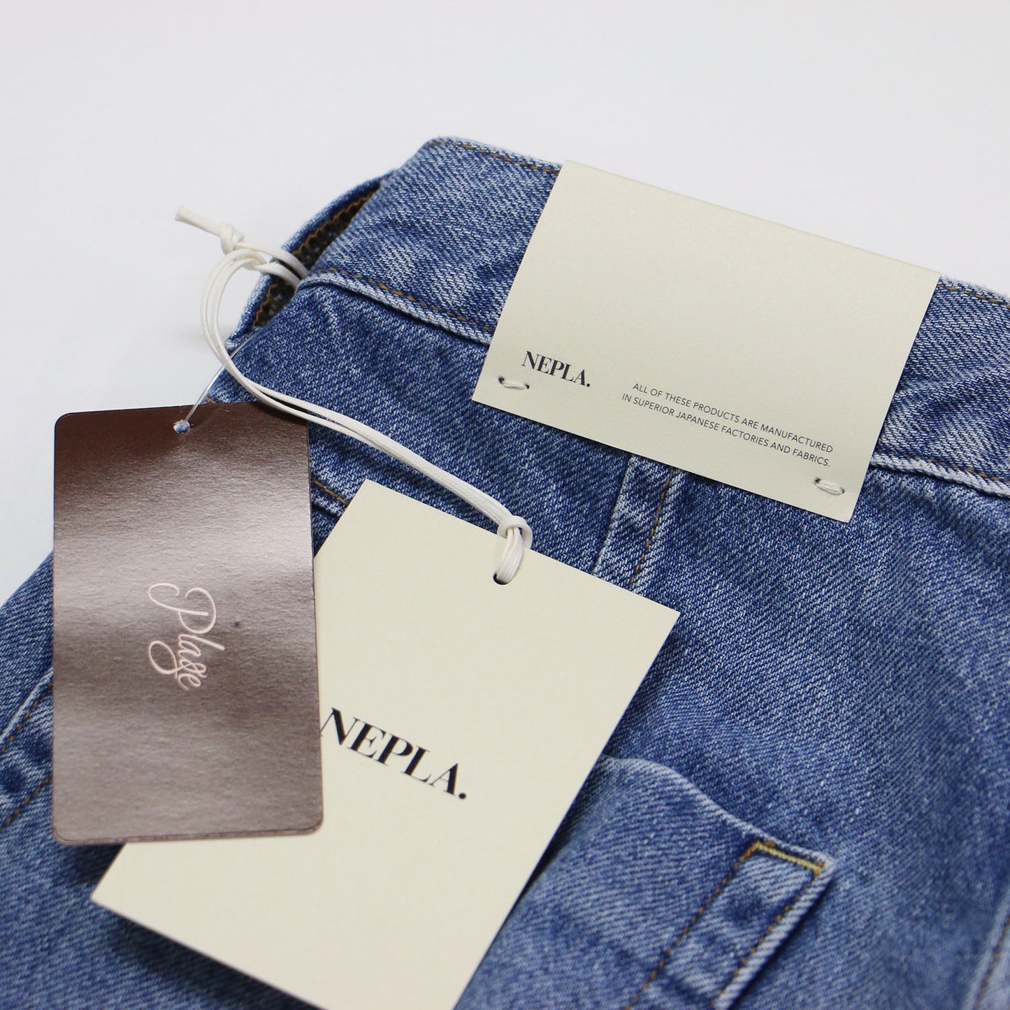 × Plage 別注 25春夏 セミフレア デニムパンツ / カットオフ ミッドライズ コットン