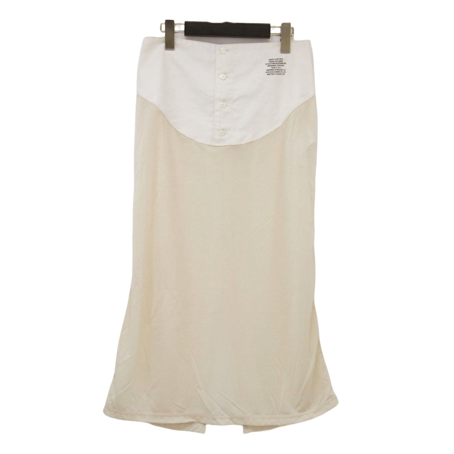 JANE SMITH ジェーンスミス FRAMeWORK 別注 スカート ベージュ系 サイズ:FREE | 25秋冬 シアー スカート | ロング カットソー素材 Iライン コットン | ボトムス | 日本製【レディース】【中古】【美品】【K4598】 FRAMeWORK 別注 25秋冬 シアー スカート / ロング カットソー素材 I