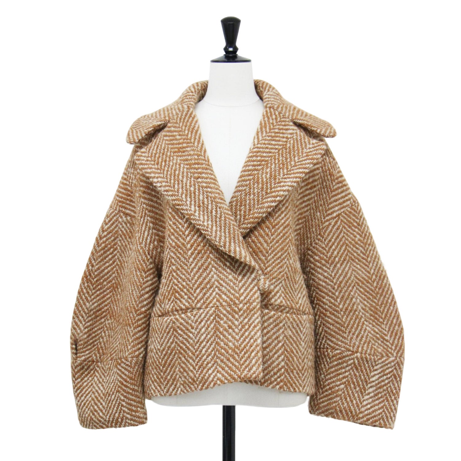 アウトレット ラリアムー lallia mu ヘリンボーンツイードショート