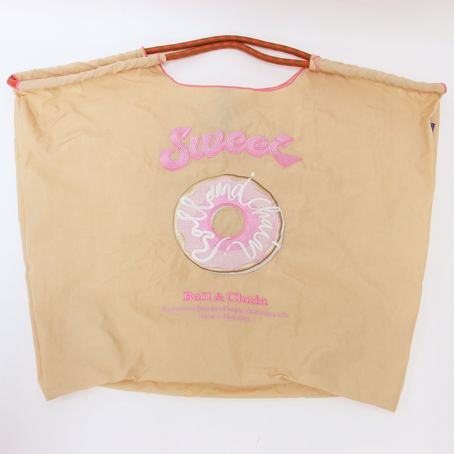 ドーナツ ロゴ 刺繍 トートバッグ /SWEET エコバッグ