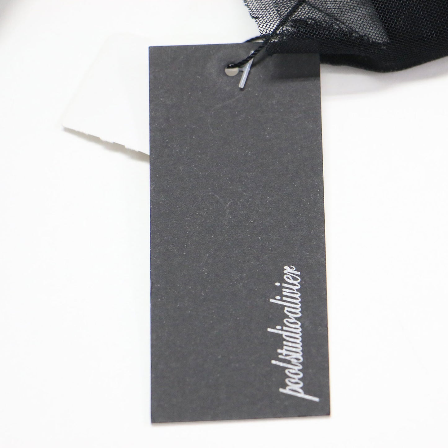 シアー チュール フリル ブラウス カットソー / 長袖 クルーネック リブ