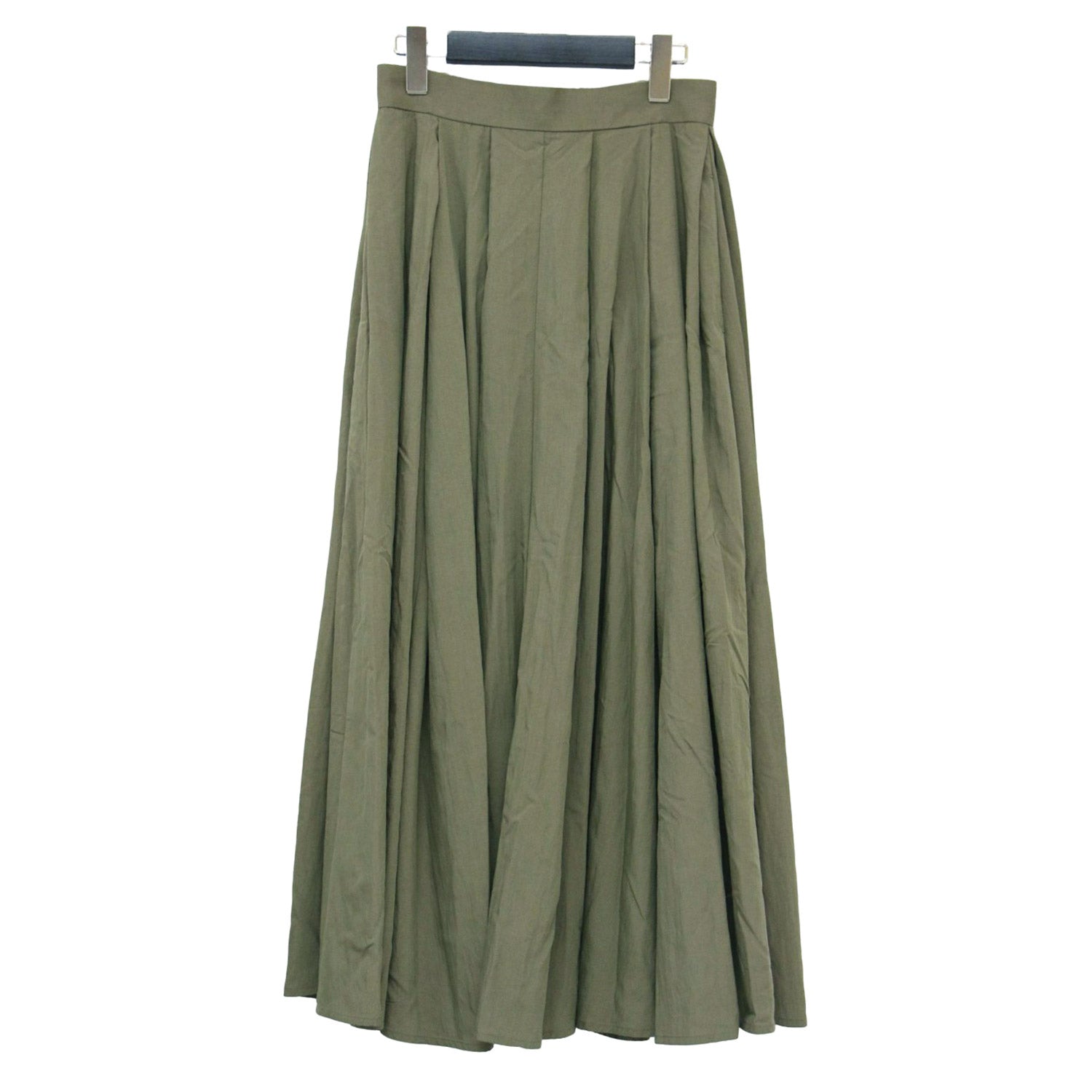 24春夏 タック フレアスカート / ロング丈 ギャザー プリーツ Aライン  