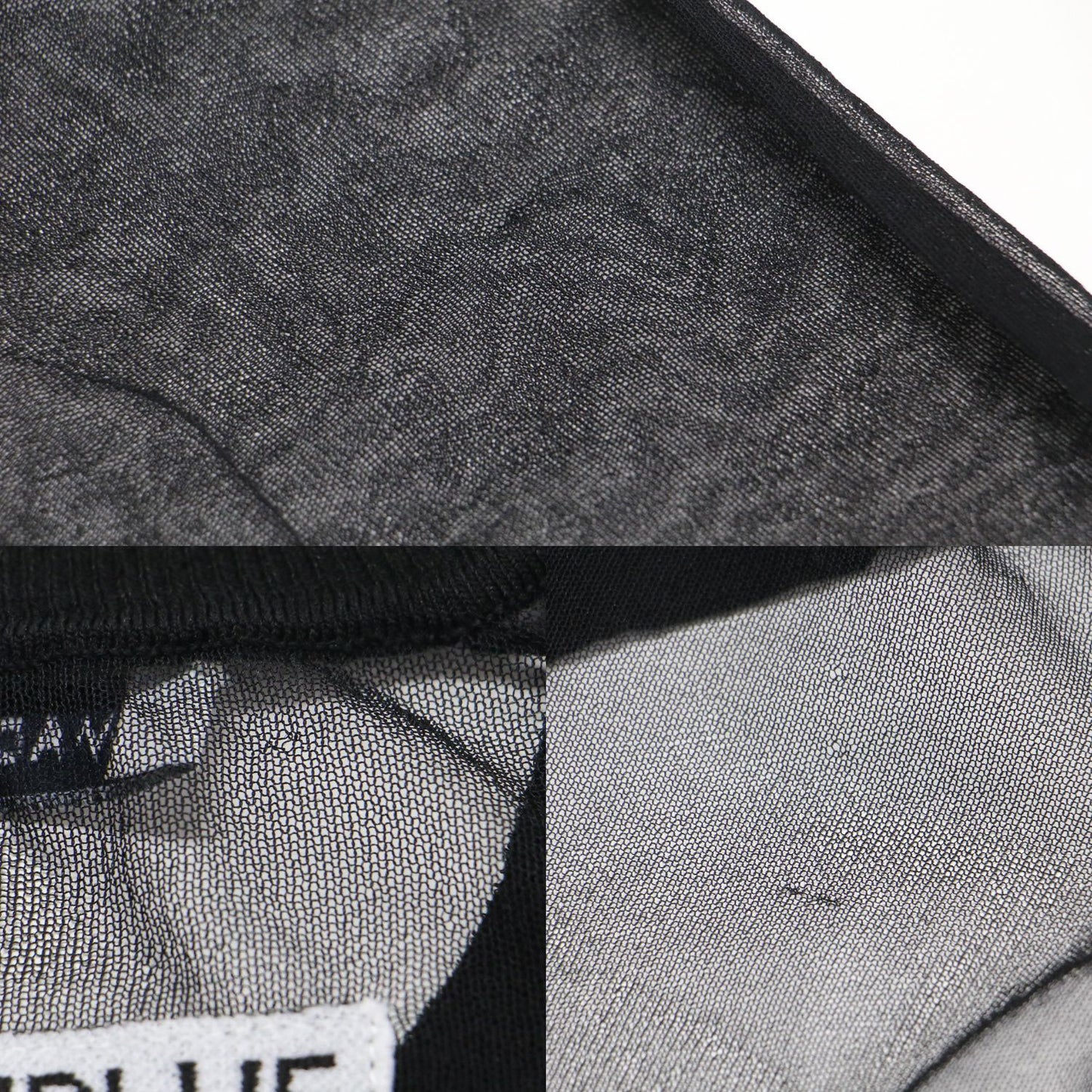 24春夏 シアー ラグラン プルオーバー / ニット 長袖 クルーネック メッシュ