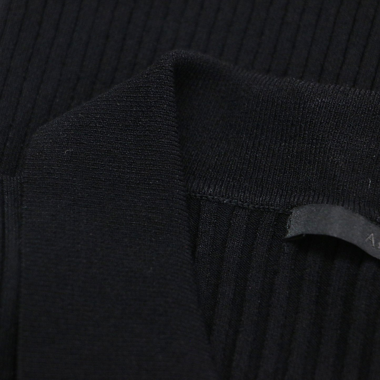 25春夏 ワイド リブ カーディガン / 5分袖 襟付き ボタン