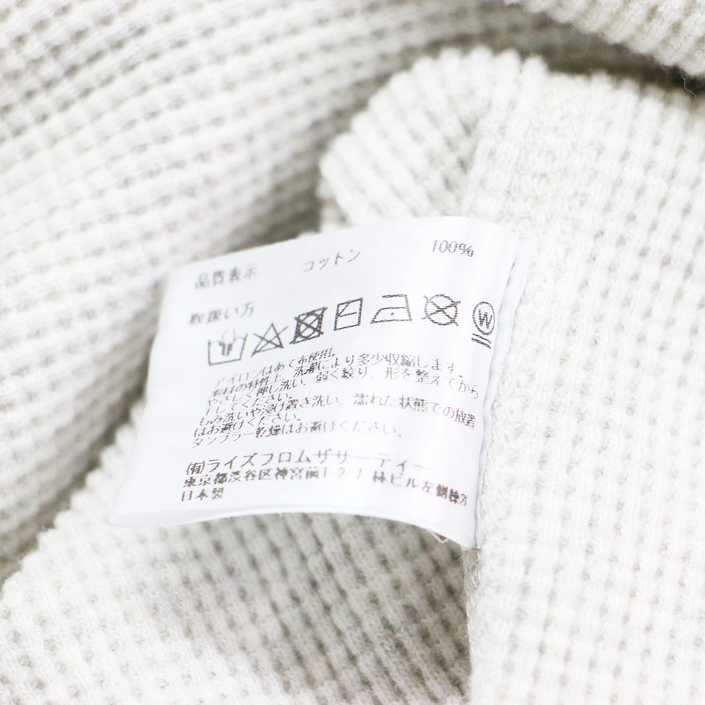× L'Appartement 別注 サーマル ノースリーブ トップス / カットソー クルーネック ワッフル ロゴ 刺繍 ロールアップ コットン