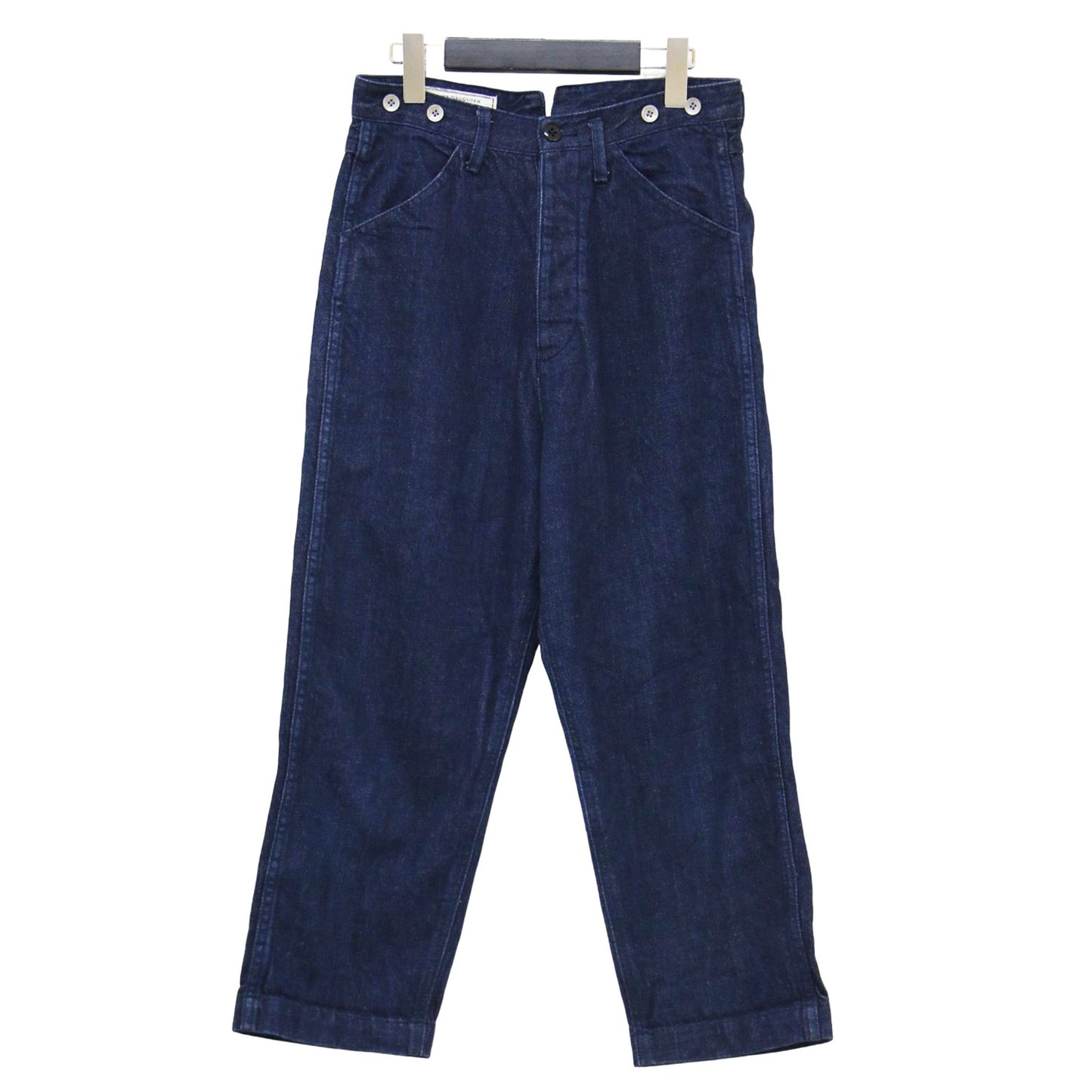 サルエル デニムパンツ / ワークパンツ 9分丈 テーパード コットン 定番