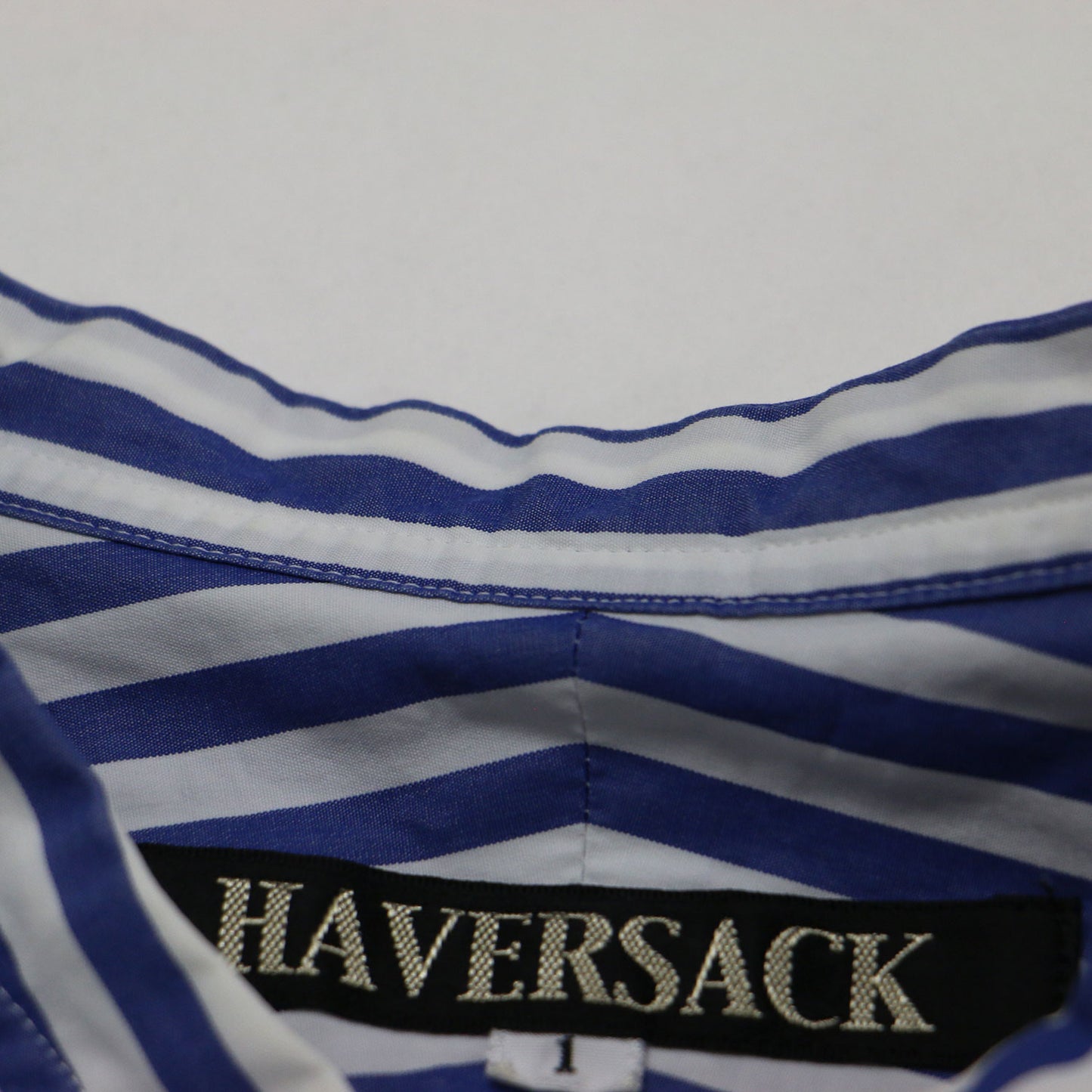 ストライプ ギャザースリーブ シャツ / Stripe Gathered Sleeve Shirt ブラウス 半袖 バンドカラー コットン