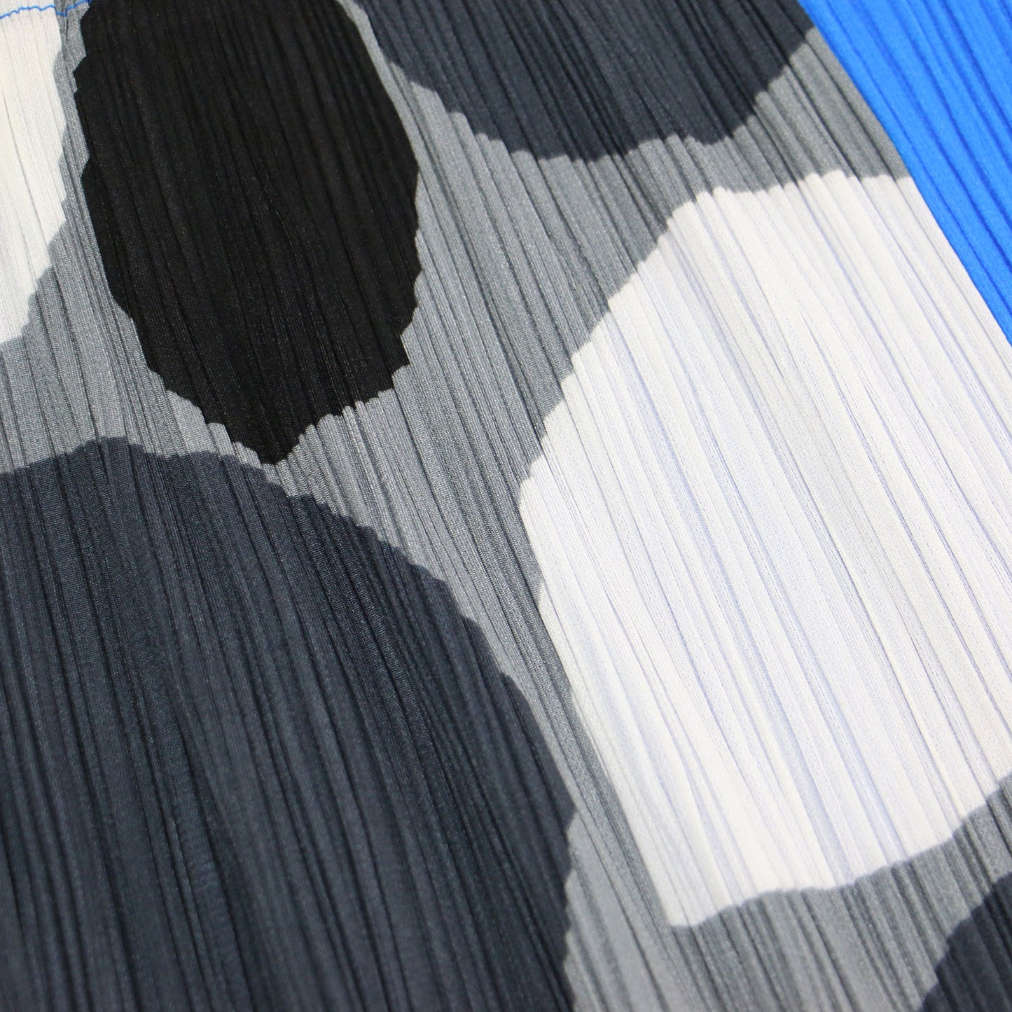 プリーツ ドット柄 ロング スカート / ウエストゴム 切替 コンビ