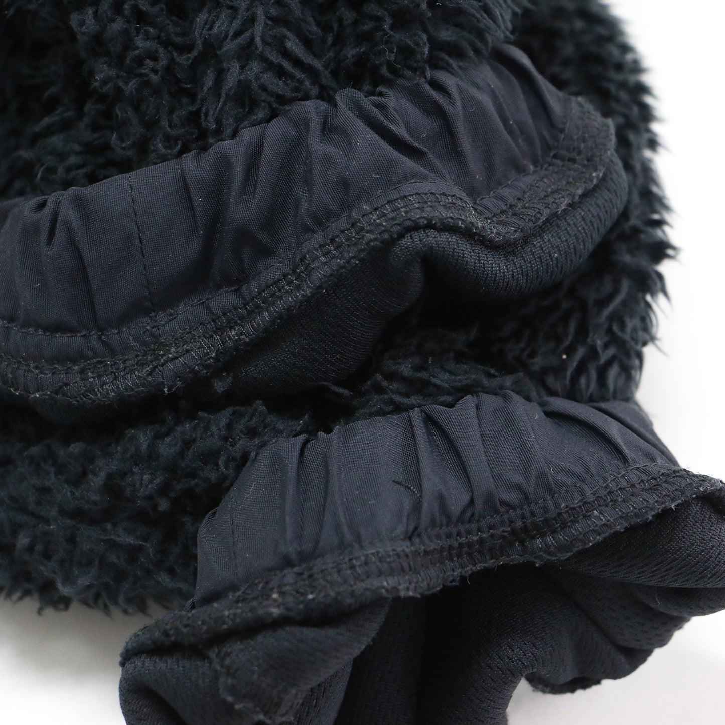 ハイネック フリース ジャケット / RIVAS FLEECE ブルゾン 長袖 ラグラン ダブルジップ ギャザー ロゴ