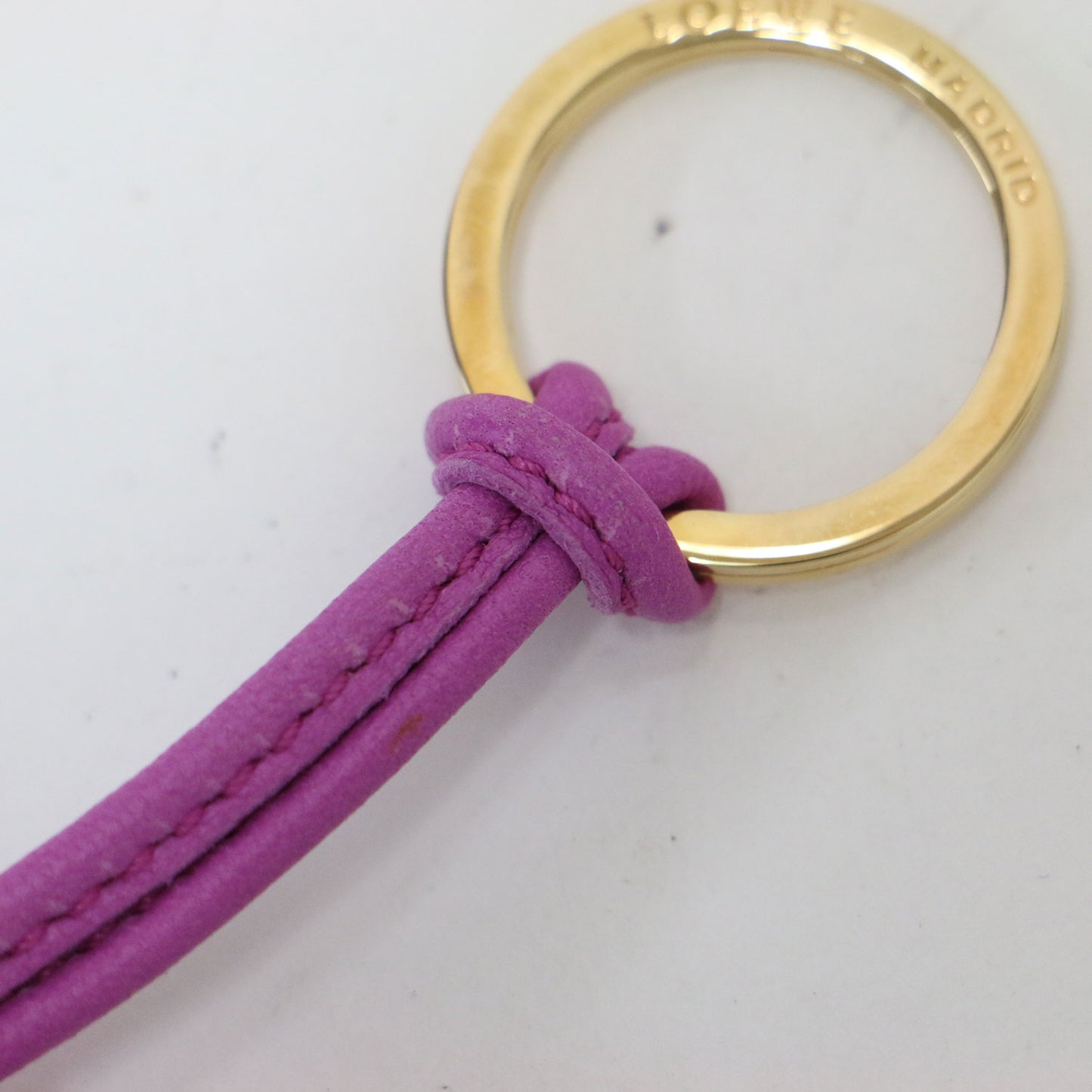 タッセルチャーム キーリング / キーホルダー メタルパーツ レザー