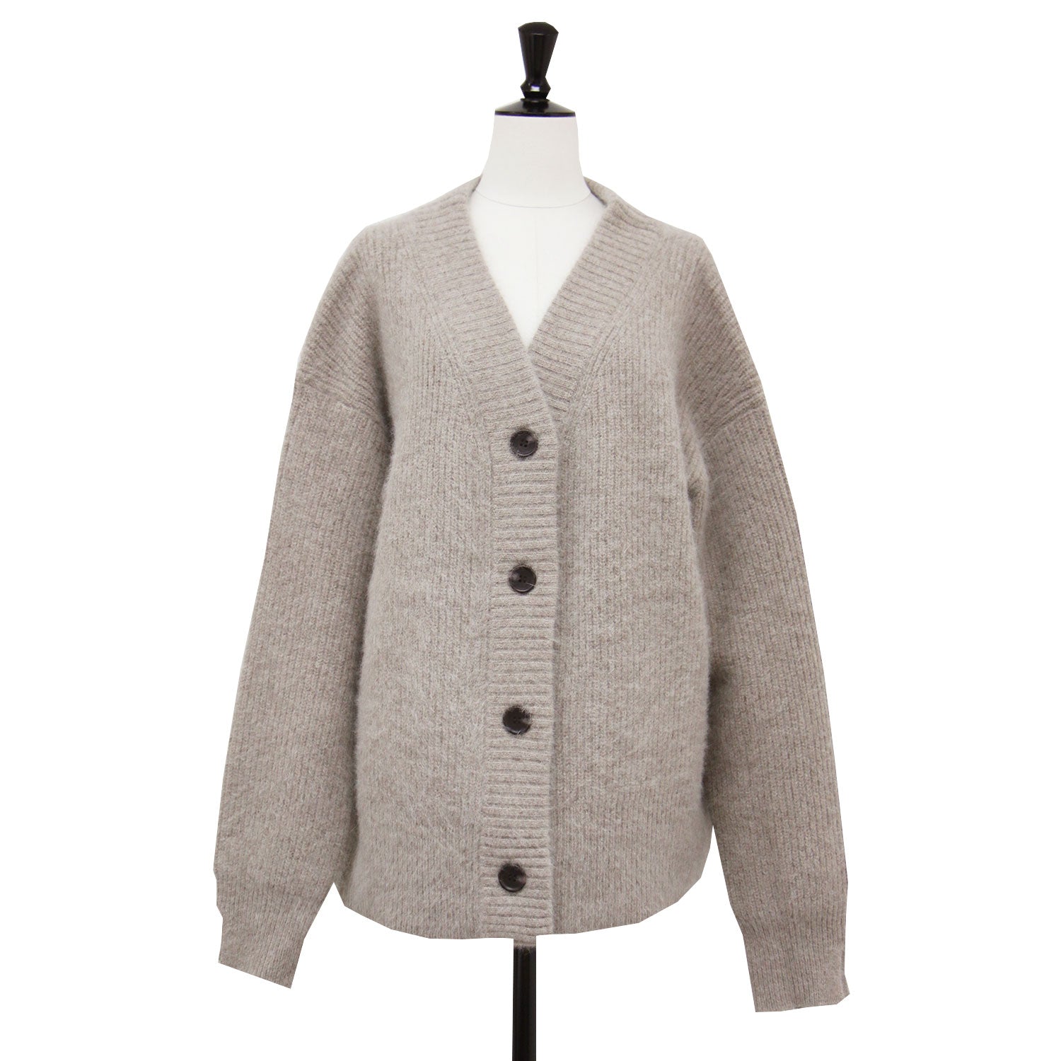 RIVE DROITEサイドスリット2WAYカーディガン 黒 晩夏から秋口の羽織り