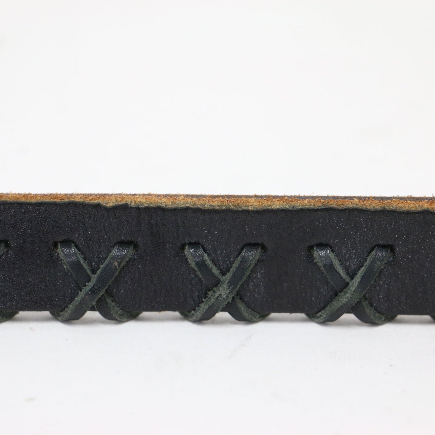 レザー クロスステッチ ベルト / バックル