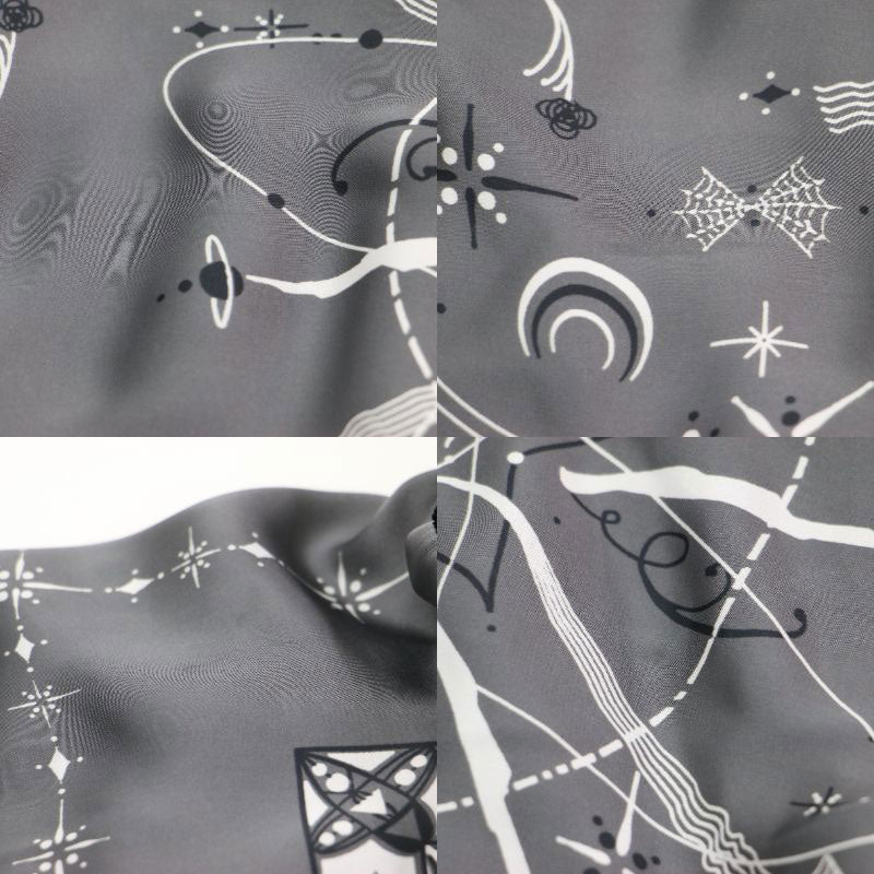 × Dr Woo 20AW 総柄 プリーツ ワイドブラウス / Bandana Print Pleats Cape Top プルオーバー ハイネック ドロップショルダー