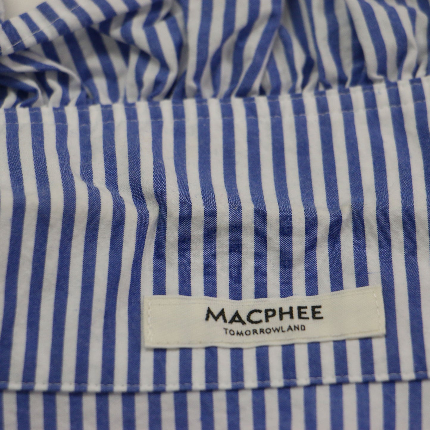 25春夏 コットン タイプライター プルオーバー シャツ / シャツ 長袖 フリルカラー ストライプ柄