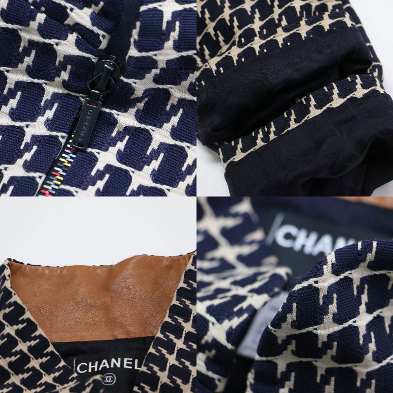 ジャガードジャケット / ショート丈 スタンドカラー 長袖 ビンテージ 総柄 ビンテージ コットン シルク