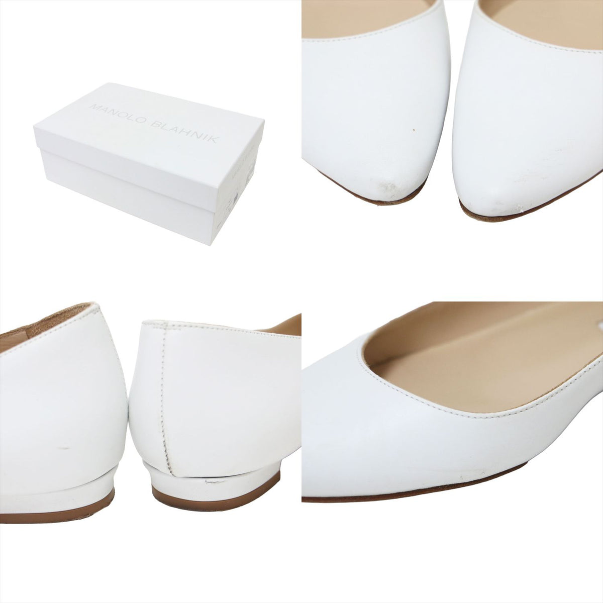 フラットパンプス / シューズ アーモンドトゥ ローヒール チャンキーヒール レザー