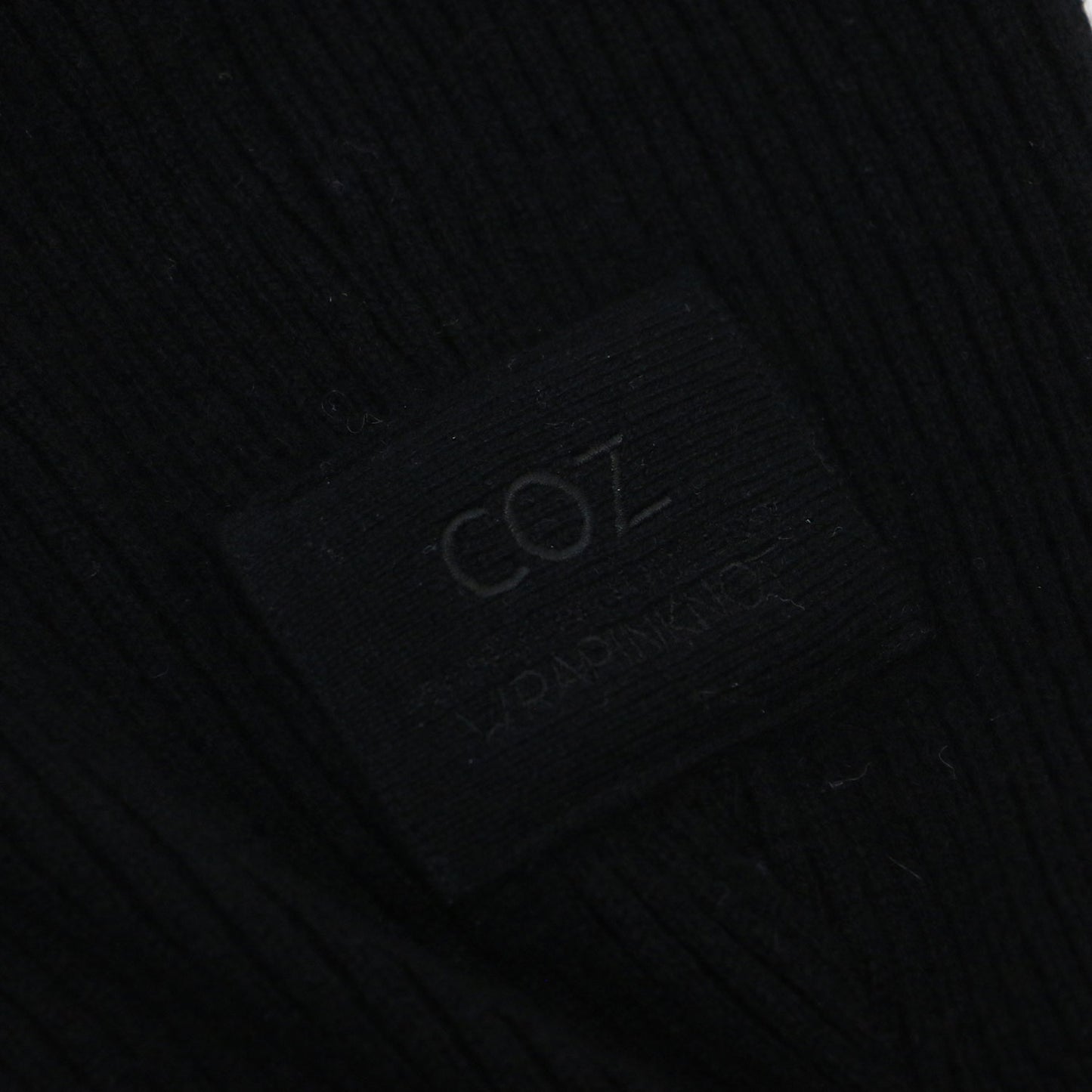 × coz カシミヤ リブニット パンツ / CASHMERE RIB KNIT PANTS イージーパンツ ウエストゴム ドローコード