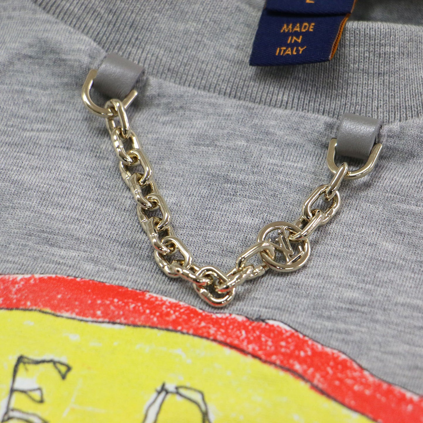 26春夏 キャットスタンプ Tシャツ 1AHYSK / カットソー 半袖 ハーフスリーブ クルーネック ネコ プリント チェーン コットン