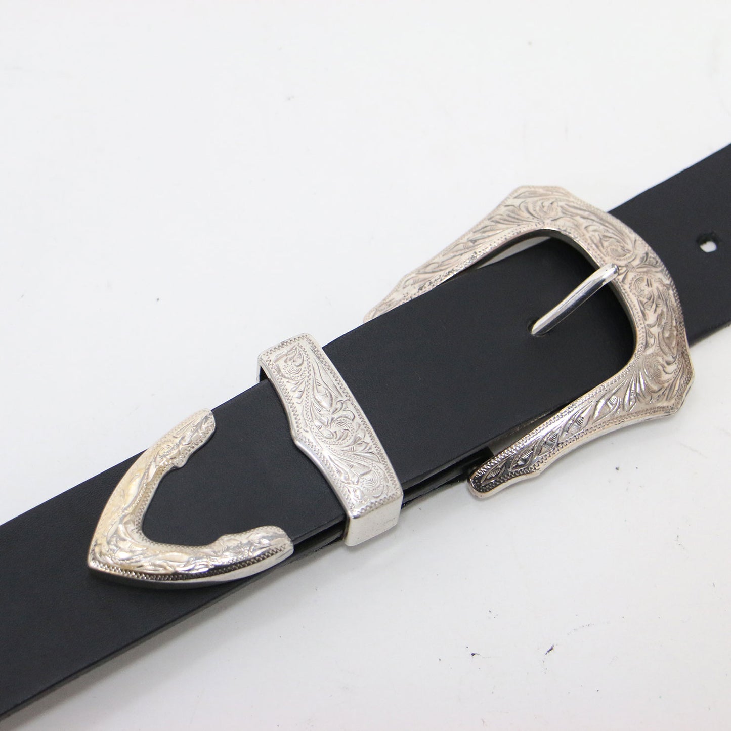 ダブルバックル ベルト / W buckle belt レザー