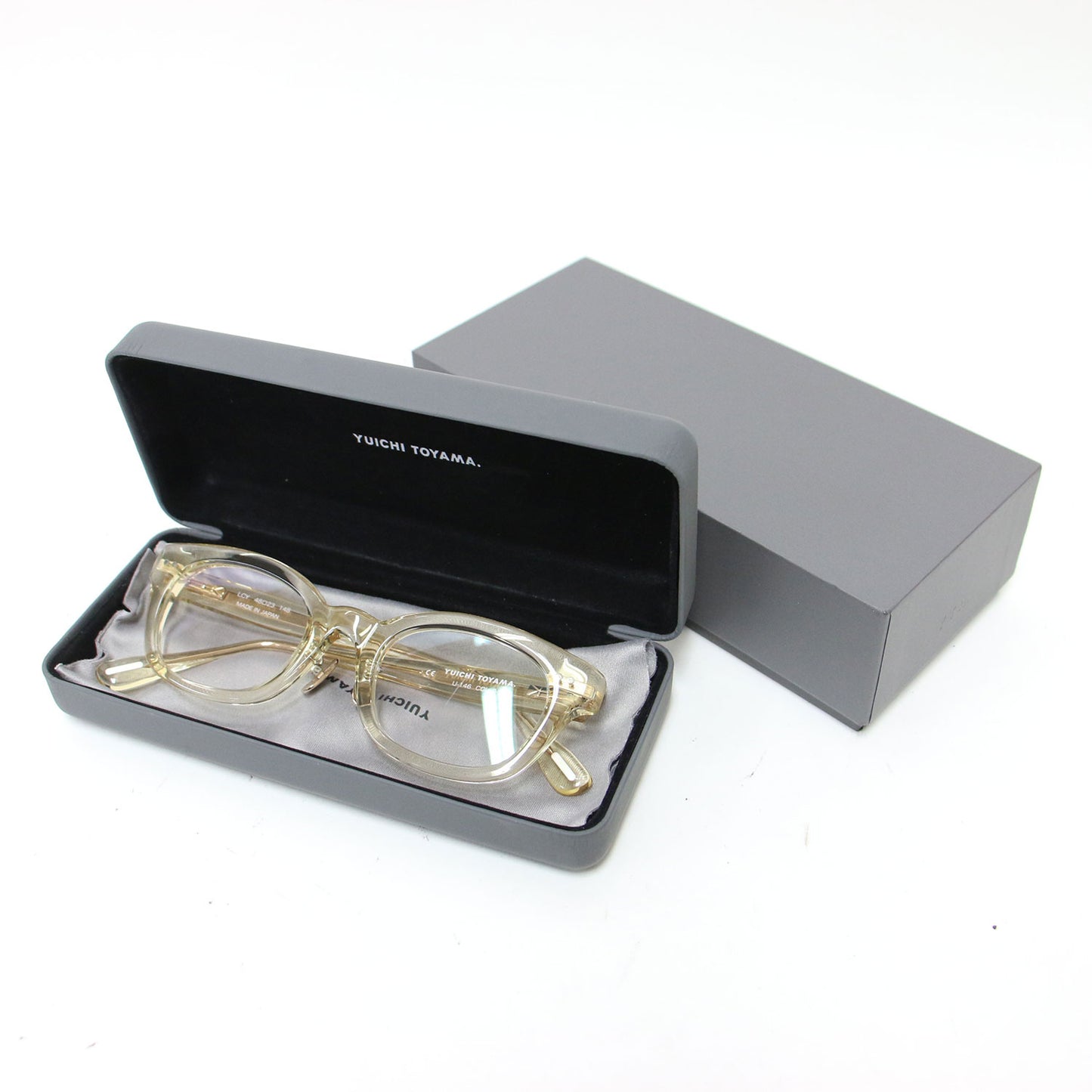 ウエリントン型 セルフレーム 眼鏡 / LCY U-146 04 vintage clear アイウェア