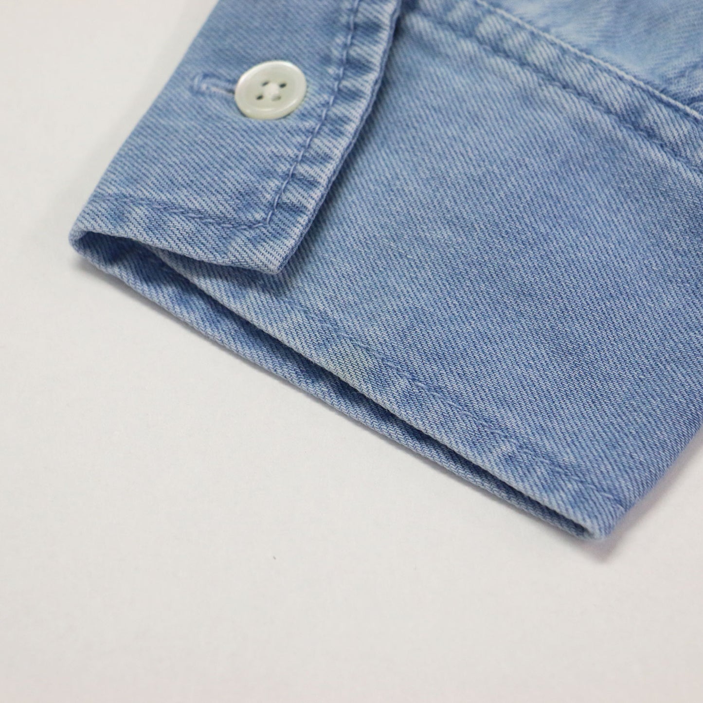 24春夏 ライトダンガリー シャツワンピース / 23区DENIM 羽織り バンドカラー 長袖 ウォッシュ加工 コットン