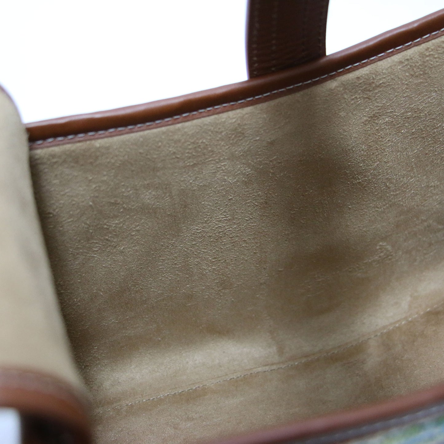 × IENA 別注 25秋冬 シーソー かご ハンドバッグ / SEE SAW BAG LINE CHECK ワンハンドル ツイード ボーダー ラインチェック 牛革