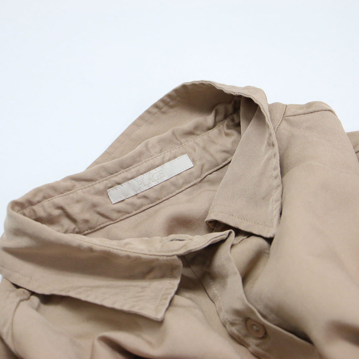 24秋冬 ドレープ シャツ / drape 羽織り 長袖 ドロップショルダー オーバーサイズ バックヨーク タック ウォッシャブル