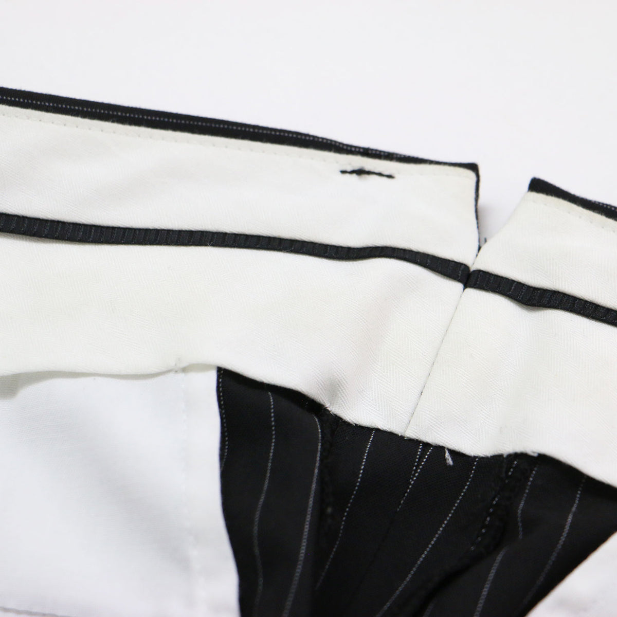 23春夏 ストライプ ハイウエスト ワイド パンツ / Stripe high-waisted wide PT スラックス タック