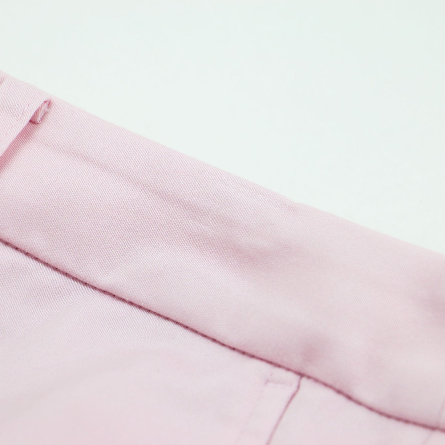23春夏 シャンブレー サテン ストレッチ パンツ / テーパードシルエット アンクル丈 センタープレス コットン
