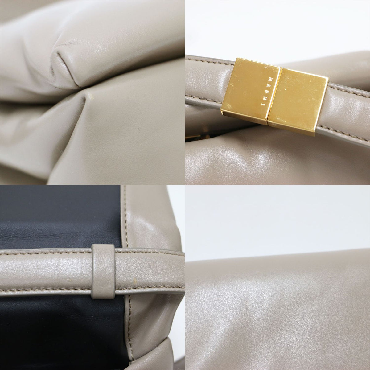プリズマ バッグ スモール / PRISMA BAG SMALL ポシェット スクエア型 ショルダー クロスボディ 2WAY ブランドロゴ 箔押し レザー